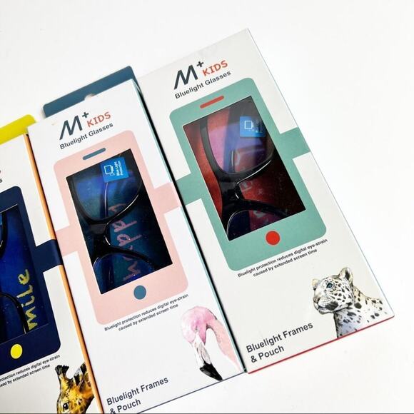 M+ Kids Bluelight Glasses Pouch Reduces Digital Eyestrain Bundle of 4 BRAND NEW - Picture 3 of 5